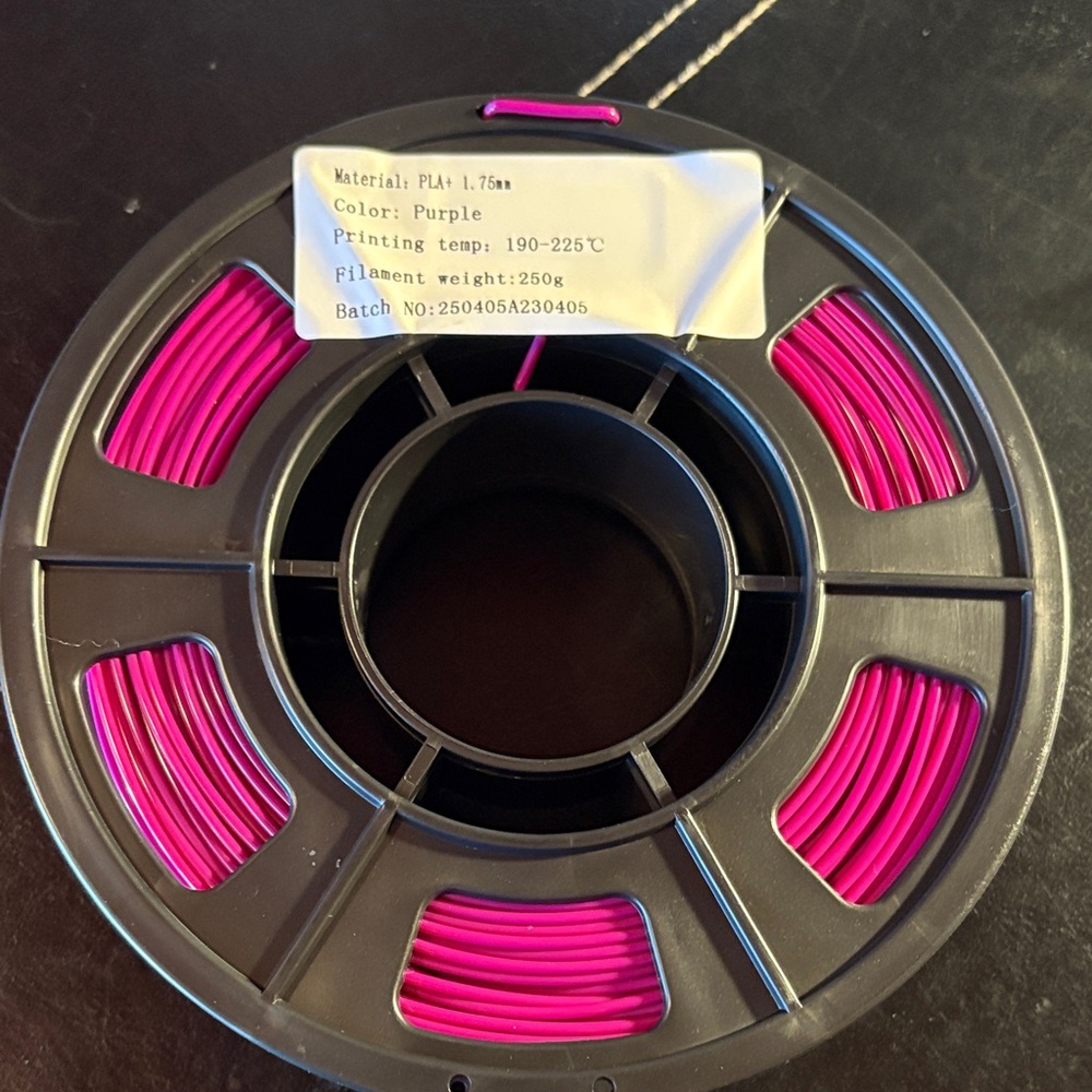Purple 3D Printer Filament Spool